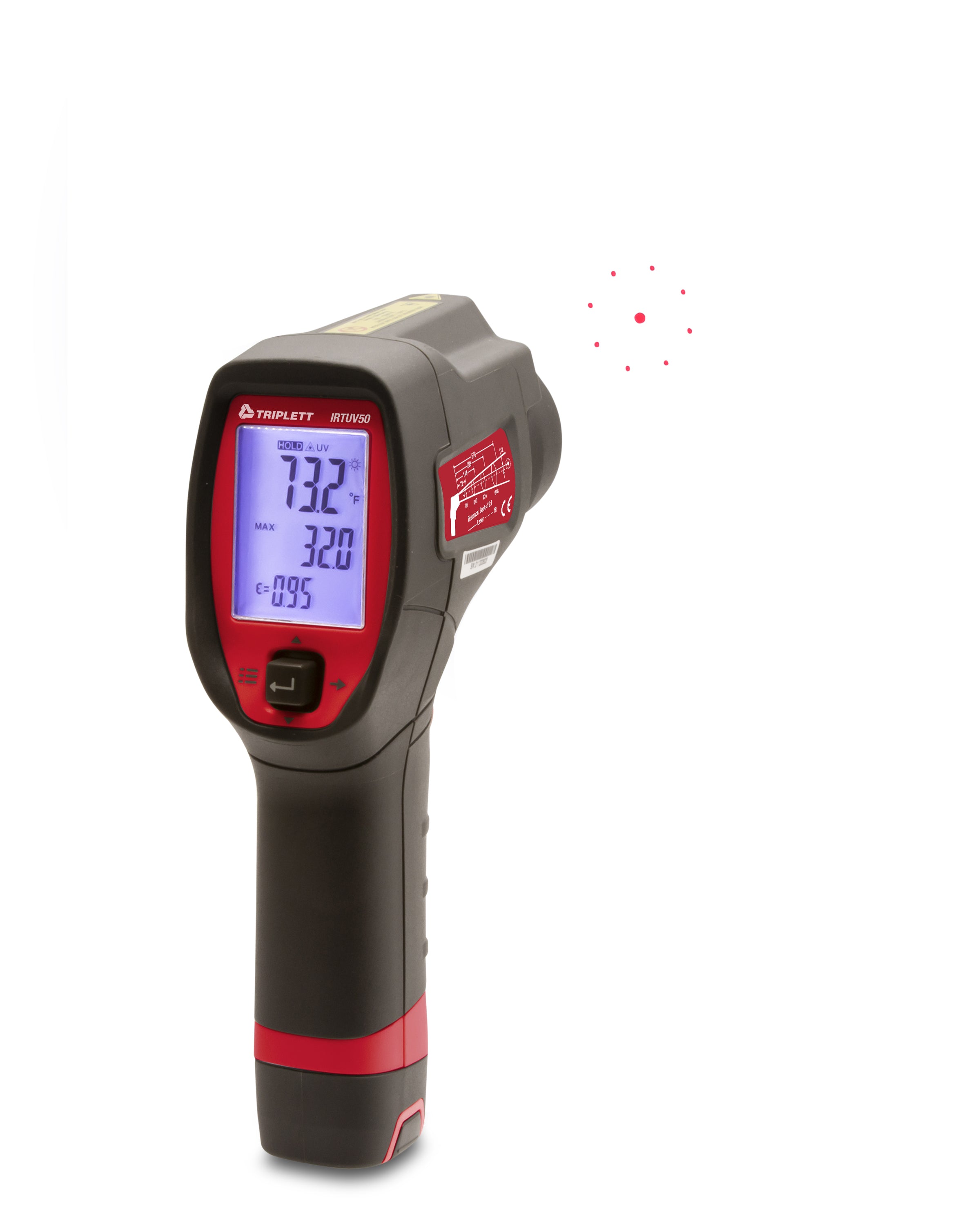 Non-Contact Infrared Thermometer with UV Leak Detection - IRTUV50 Digital Temperature Gun for HVAC, Automotive & Home Use - Perfect for AC Repair, Refrigerant Leak Testing & Fever Screening