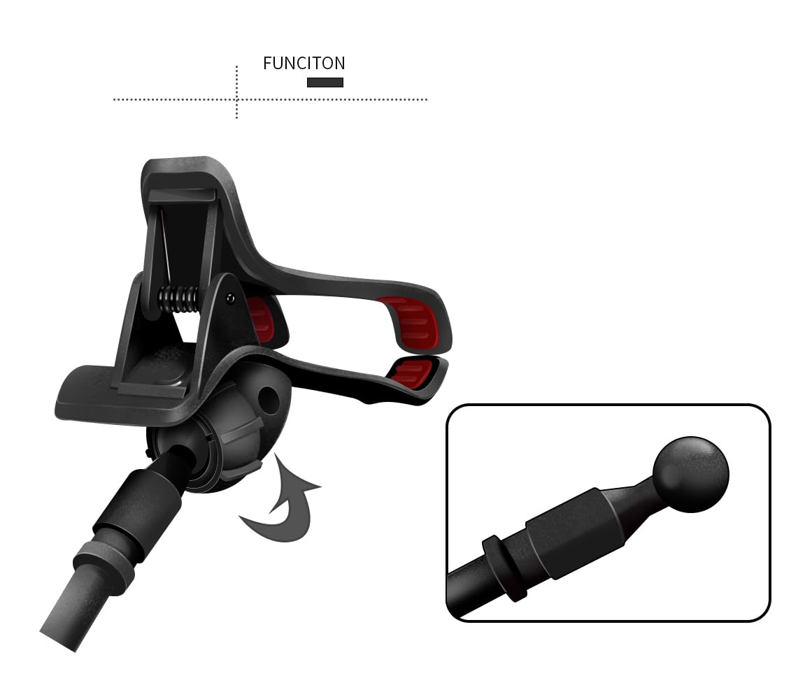 AMS Flexible Long Arm Cell Phone Holder - Adjustable Clip Stand for All Mobile Phones, Perfect for Desktop, Bed, Office & Kitchen Use | Hands-Free Viewing While Working, Cooking or Relaxing