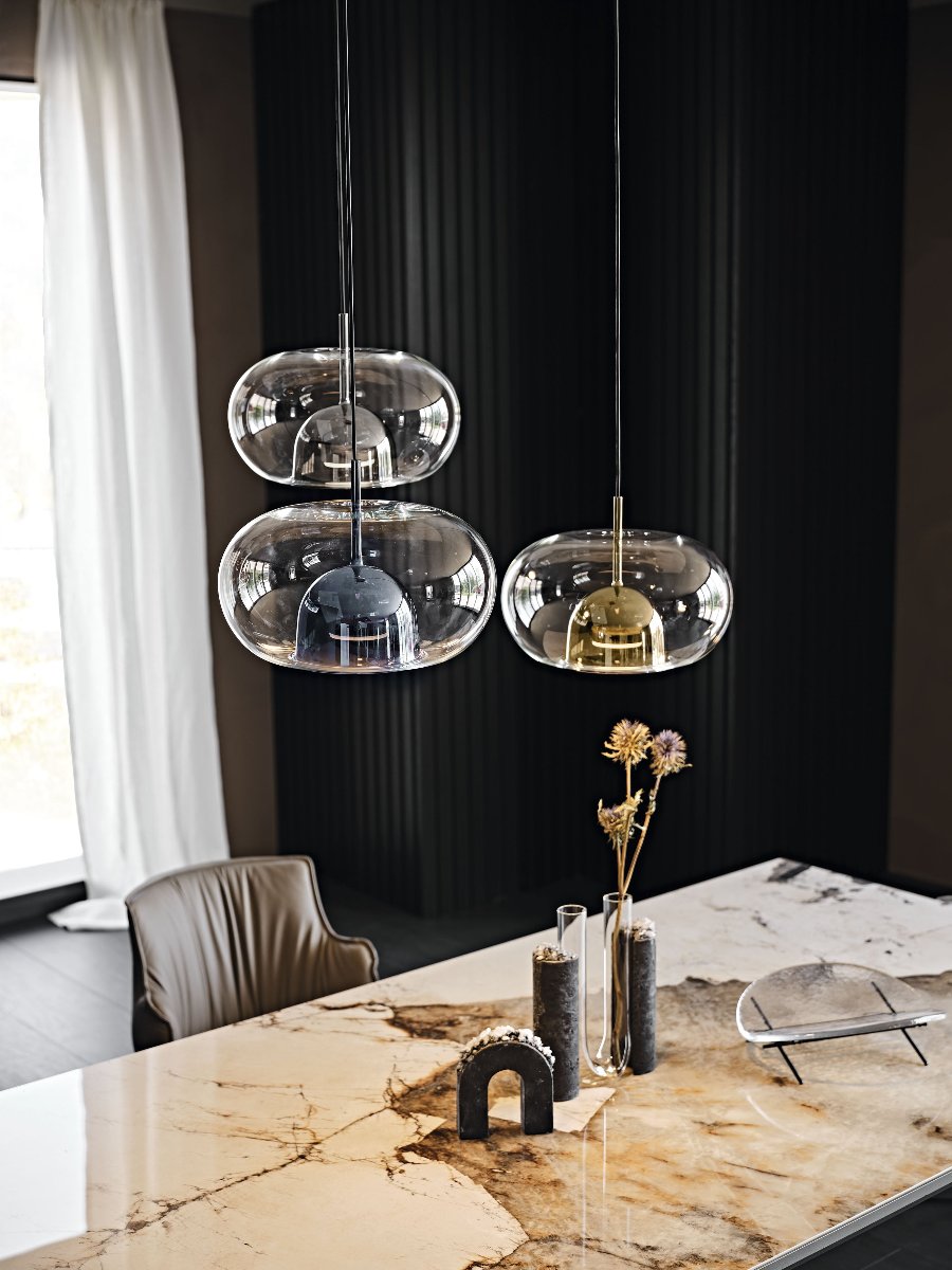 COIMBRA Modern Suspension Lamp - Stylish Hanging Light Fixture for Dining Room, Kitchen, or Living Room Decor