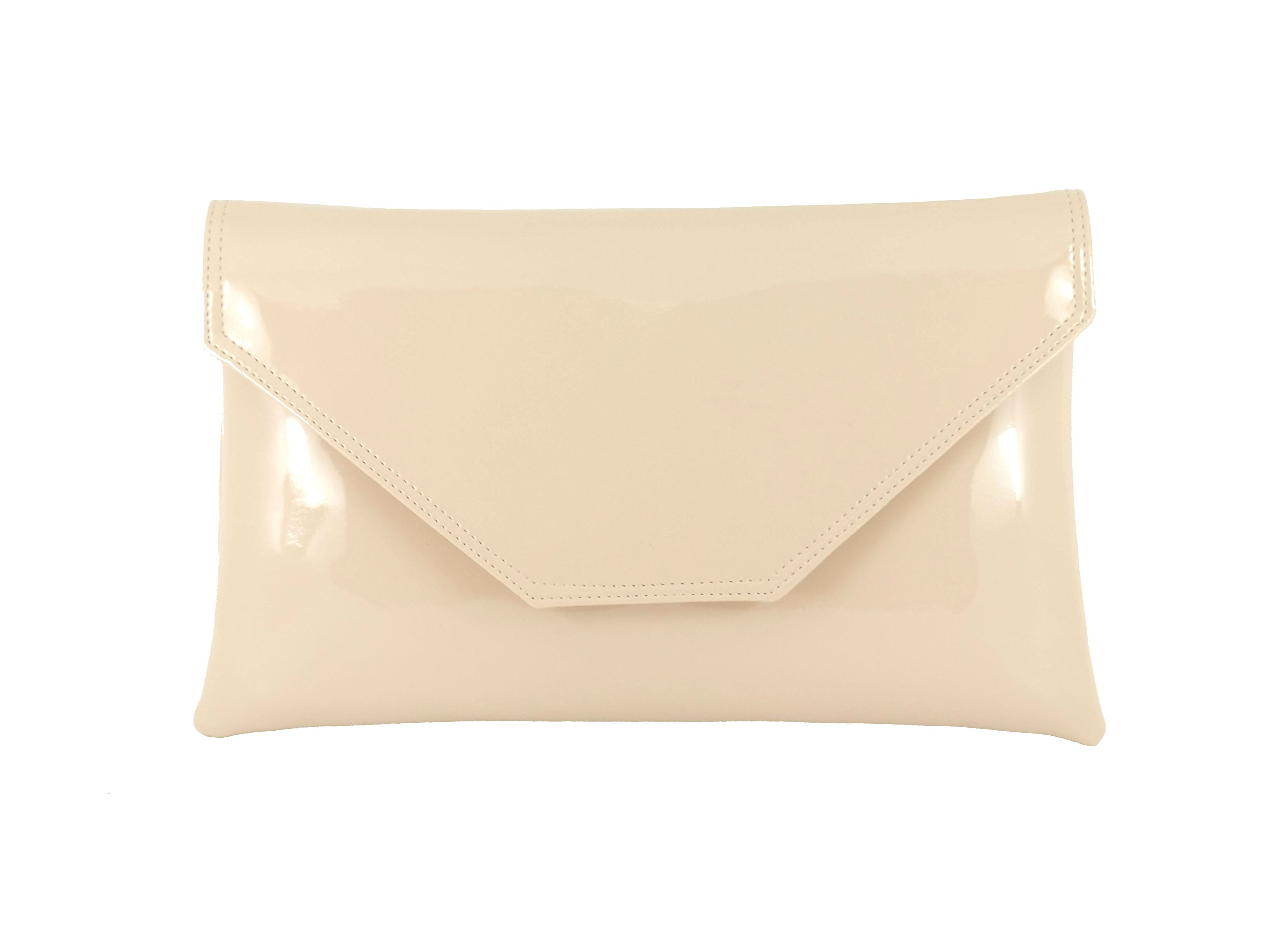 LONI Women's Stylish Large Envelope Patent Leather Clutch Shoulder Bag for Wedding Party Prom Evening Events - Perfect for Formal Occasions, Date Nights & Special Celebrations