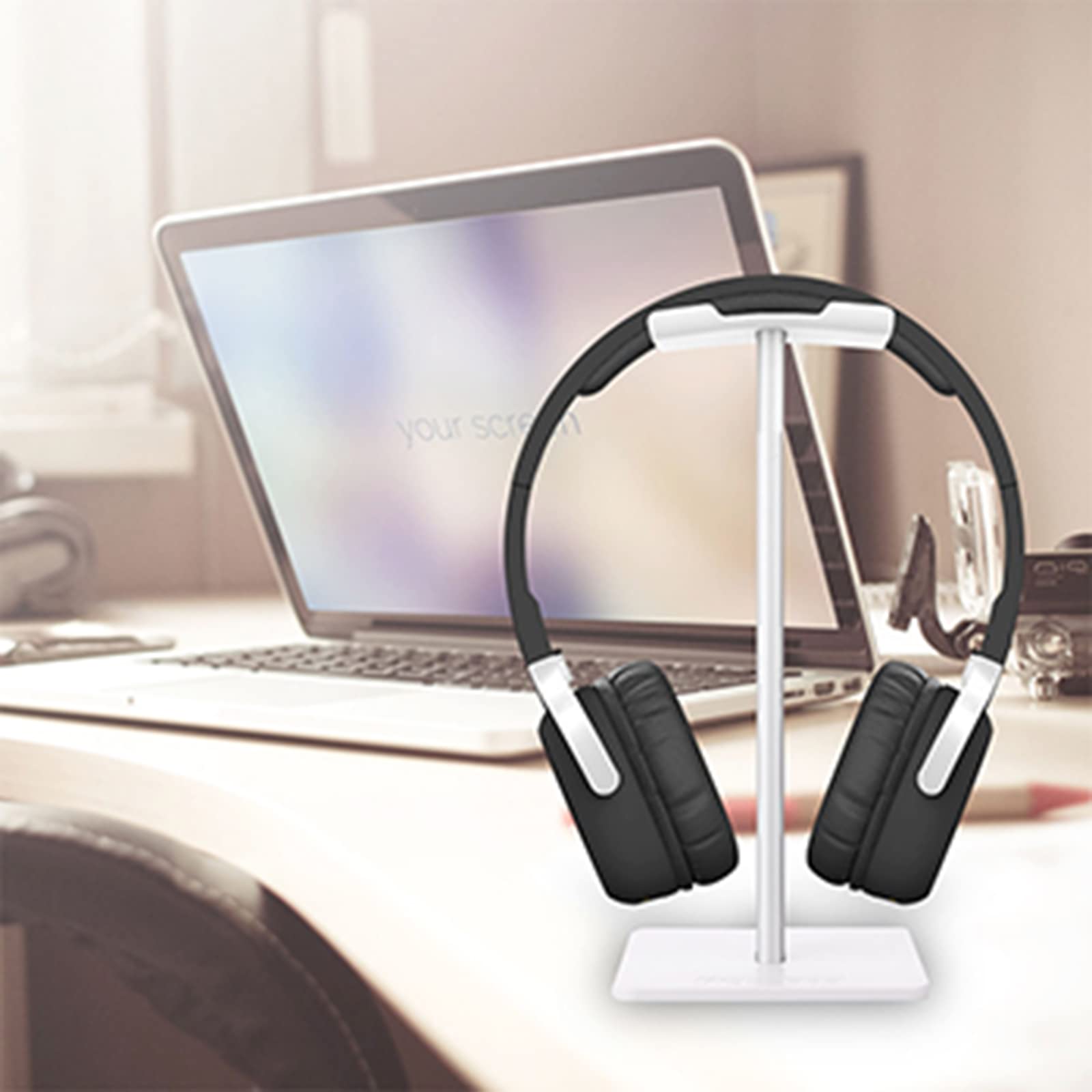 Premium Aluminum Headphone Stand - Universal Holder for AirPods Max, HyperX Cloud II, Xbox One, Turtle Beach, Sennheiser, Sony, Bose & Beats - Perfect for Gaming Setups & Wireless Headphone Display