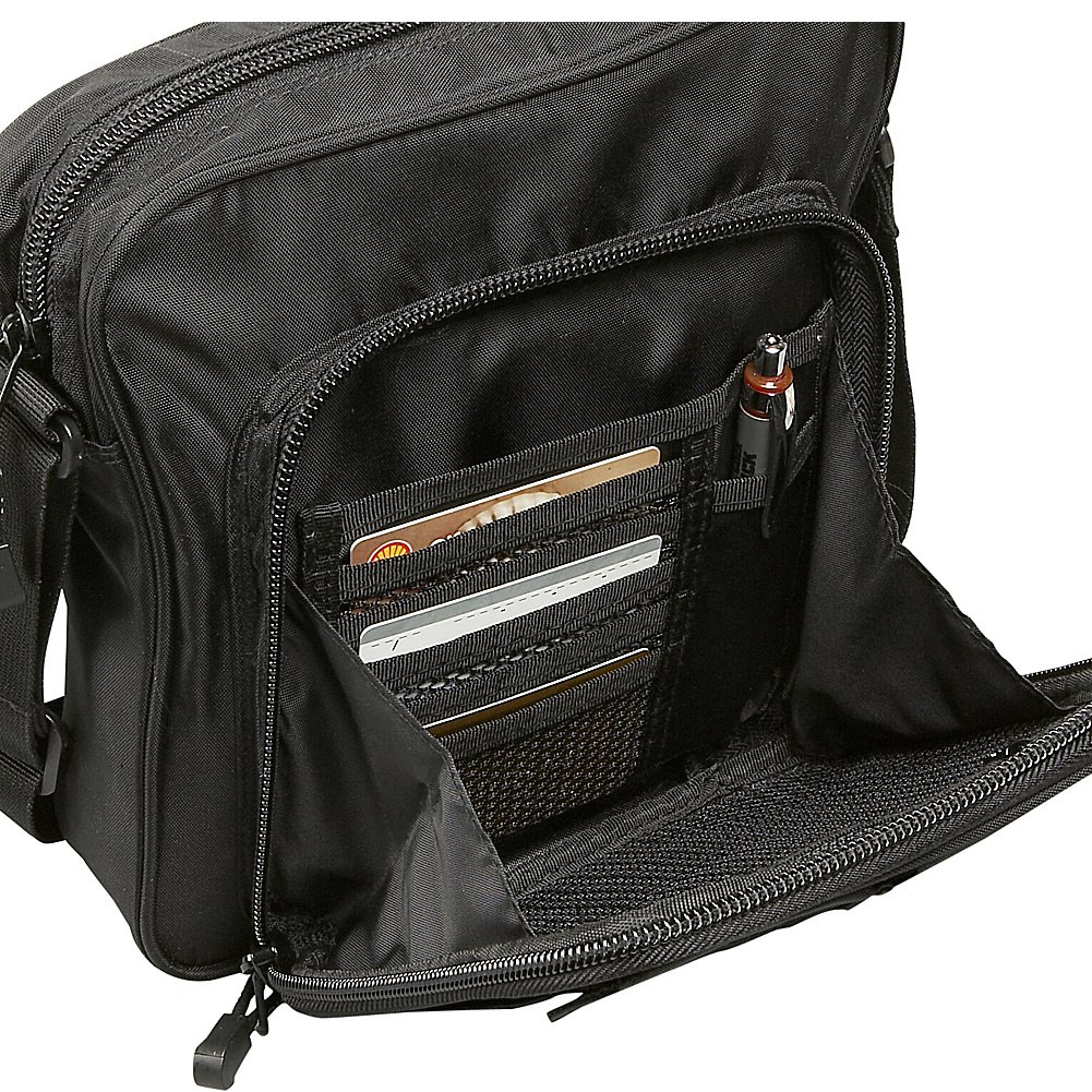 Derek Alexander Full Flap Travel Shoulder Bag - Black One Size Crossbody Messenger Bag for Men & Women | Perfect for Business Trips, Commuting & Daily Use