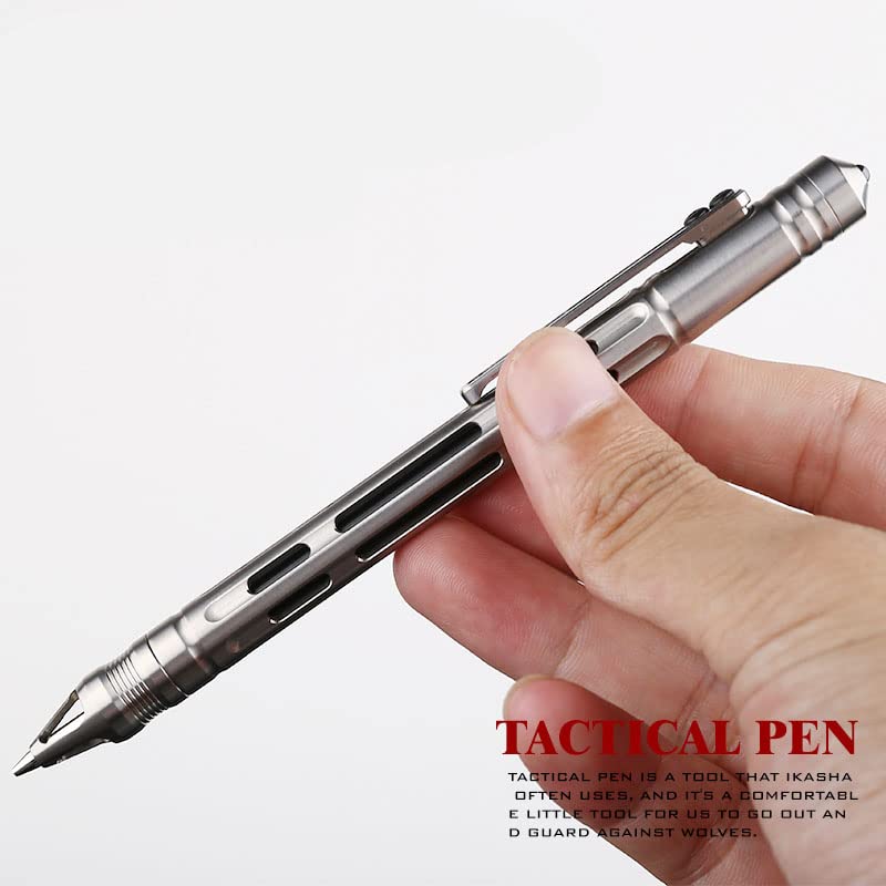 Premium Titanium Alloy EDC Pen & Pencil Set - Automatic Dual Function Writing Tool for Outdoor Camping, Survival Gear, Tactical Use & Everyday Carry Pocket Tool - Perfect for Hiking, Travel, Office & Emergency Situations