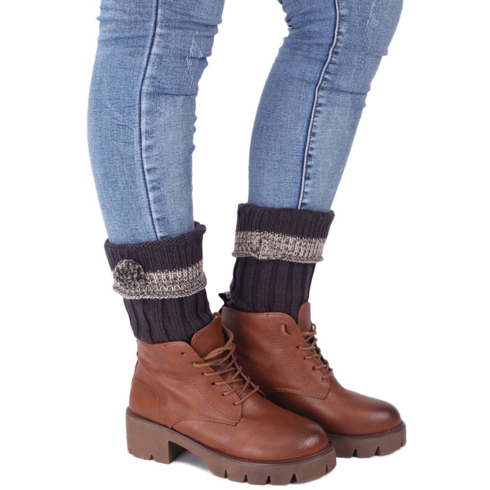 Vintage Knit Leg Warmers for Women - Cozy Winter Stocking Socks with Cute Trim Design | Perfect for Cold Weather, Outdoor Activities & Fashion Outfits