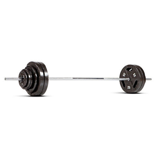 Marcy Classic 160lb Standard Barbell Weight Set with Olympic Bar - Home Gym Equipment for Strength Training & Muscle Building | Perfect for Beginners & Advanced Lifters