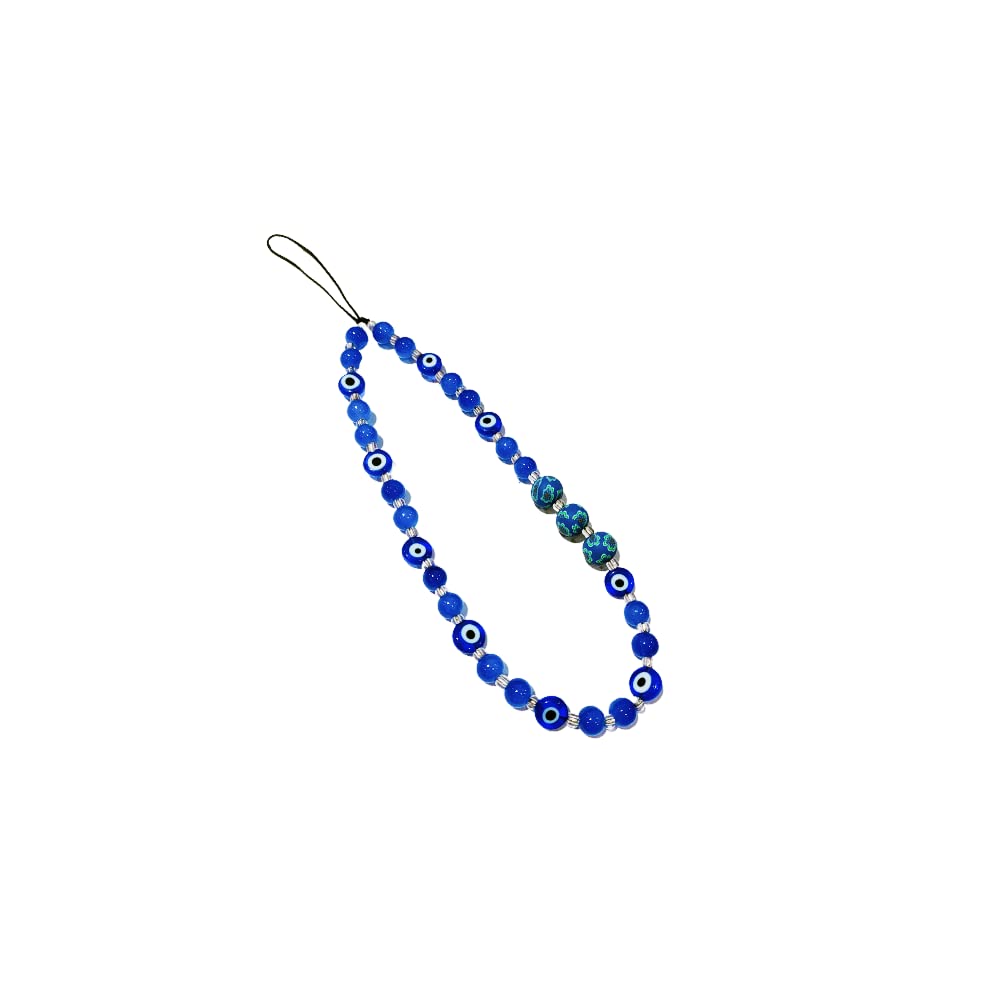 Trendy 2021 Beaded Phone Charm Lanyard - Evil Eye Handmade Phone Strap & Keychain for Women & Girls | Perfect for Smartphones, Keys, Bags & Gifts