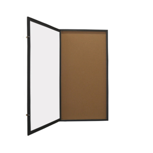 48x48 Extra Large Outdoor Enclosed Bulletin Board SwingCase - XL Metal Cabinet with Single Locking Door for Schools, Offices & Community Centers | Weatherproof Message Board & Storage Solution