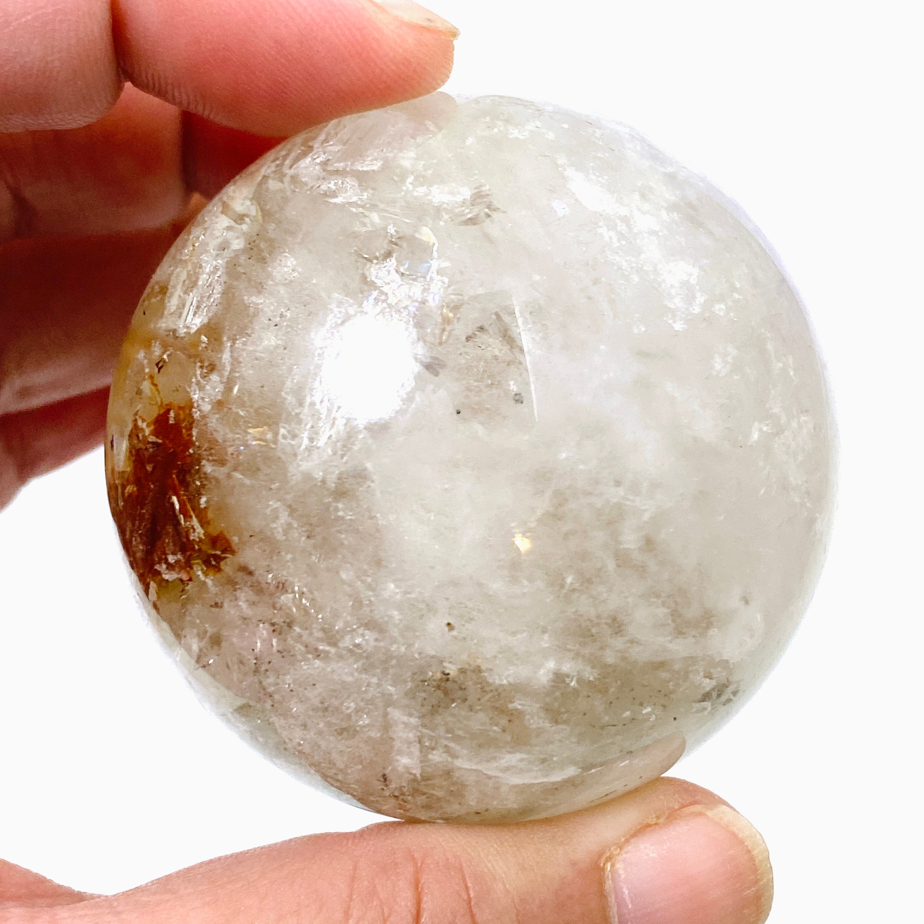 Enhydro Quartz Sphere EQS 01 - Natural Crystal with Water Bubble Inclusion - Perfect for Meditation, Energy Healing & Home Decor