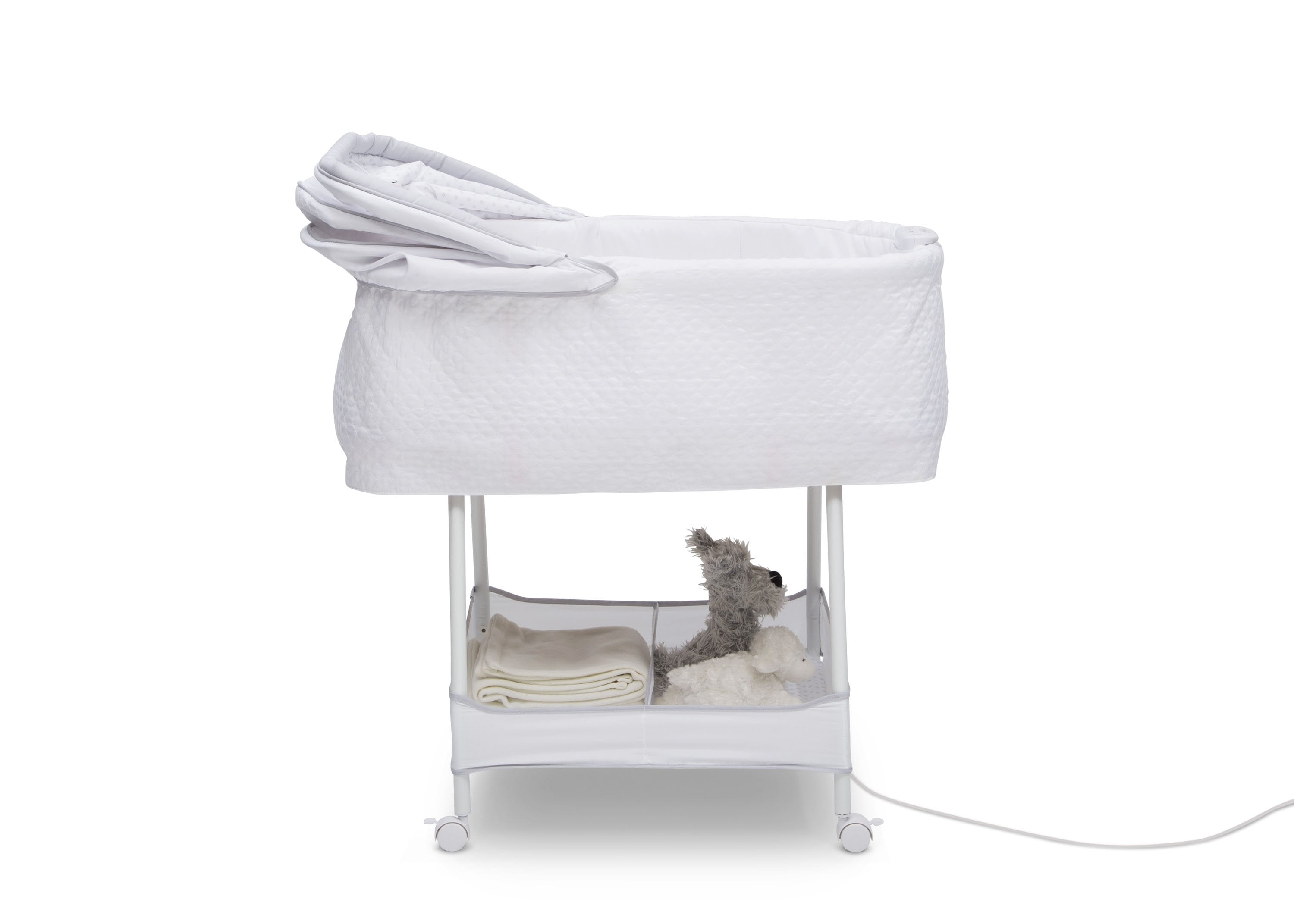 Silent Auto Gliding Elite Bassinet for Newborns - Ultra Quiet Baby Crib with Smooth Motion Technology | Perfect for Nursery, Bedroom & Travel