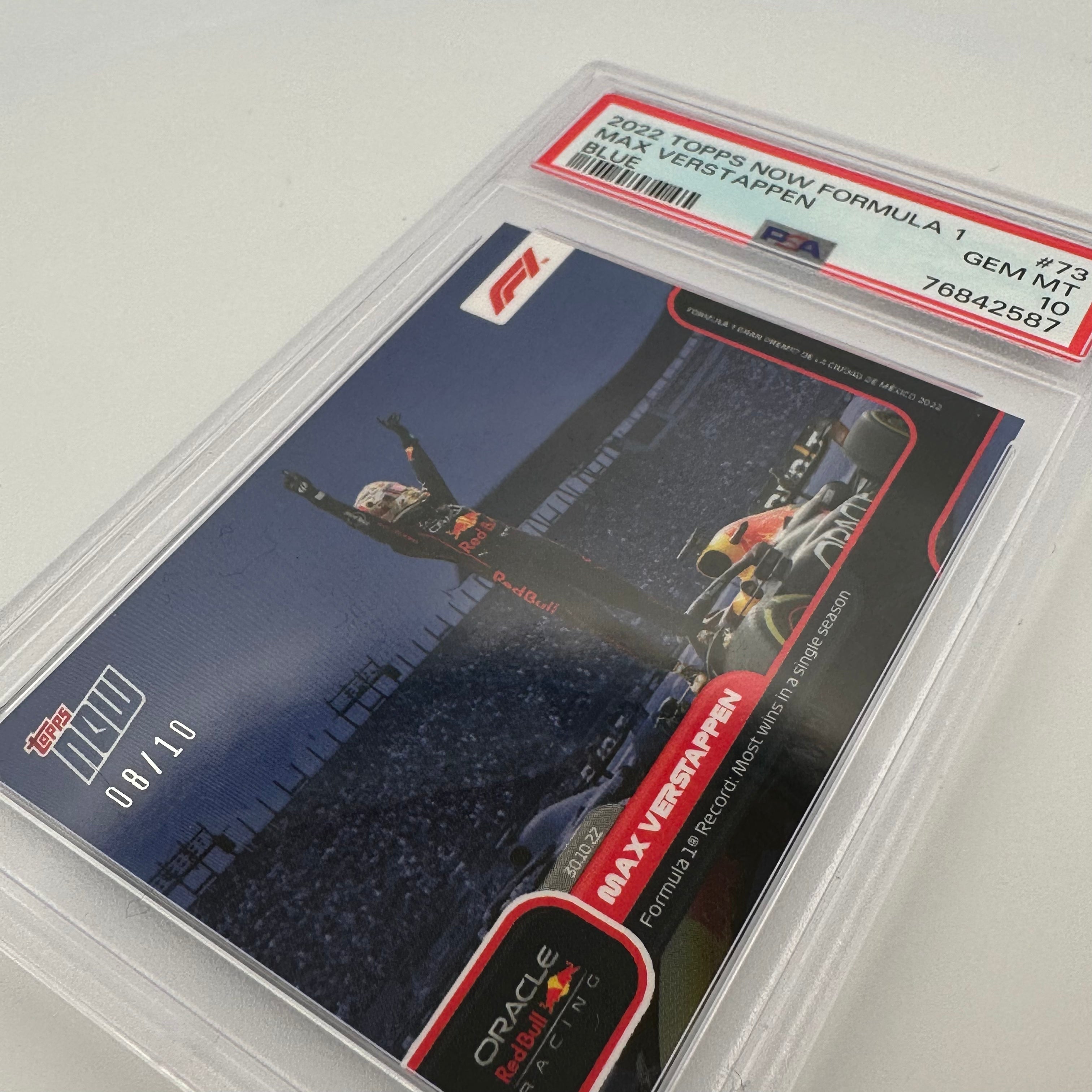 PSA 10 Graded 2008 Topps Chrome Max Verstappen #73 Blue Parallel - Perfect for F1 Collectors, Racing Fans & Sports Memorabilia Displays