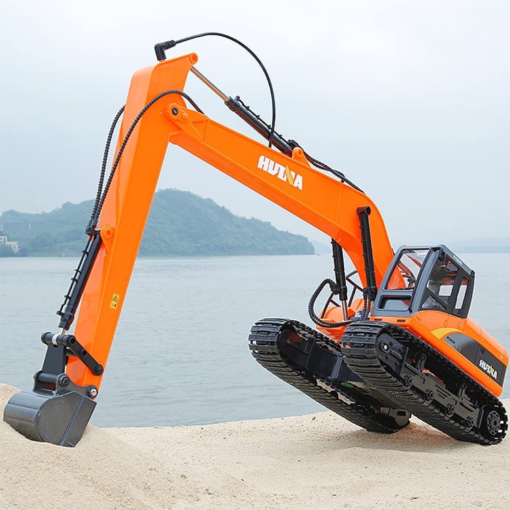 15CH Super Long Robotic Arm Remote Control Digger Toy - RC Excavator Construction Vehicle for Kids | Sand Play, Engineering Learning & Outdoor Fun
