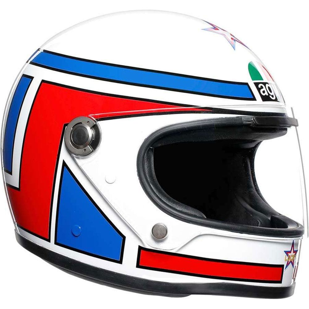 AGV X3000 Lucky White Motorcycle Helmet - DOT & ECE Certified Full Face Helmet for Men & Women - Lightweight & Aerodynamic Design for Street & Racing - Perfect for Commuting, Touring & Track Days