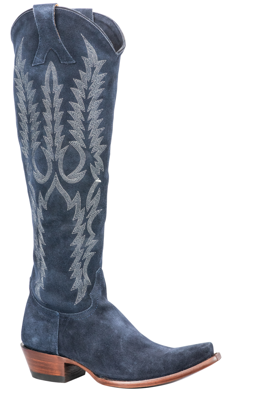 Old Gringo Suede Mayra Cowgirl Boots for Women - Navy Blue Western Boots - Comfortable & Stylish Cowgirl Boots for Country Dancing, Rodeo & Everyday Wear