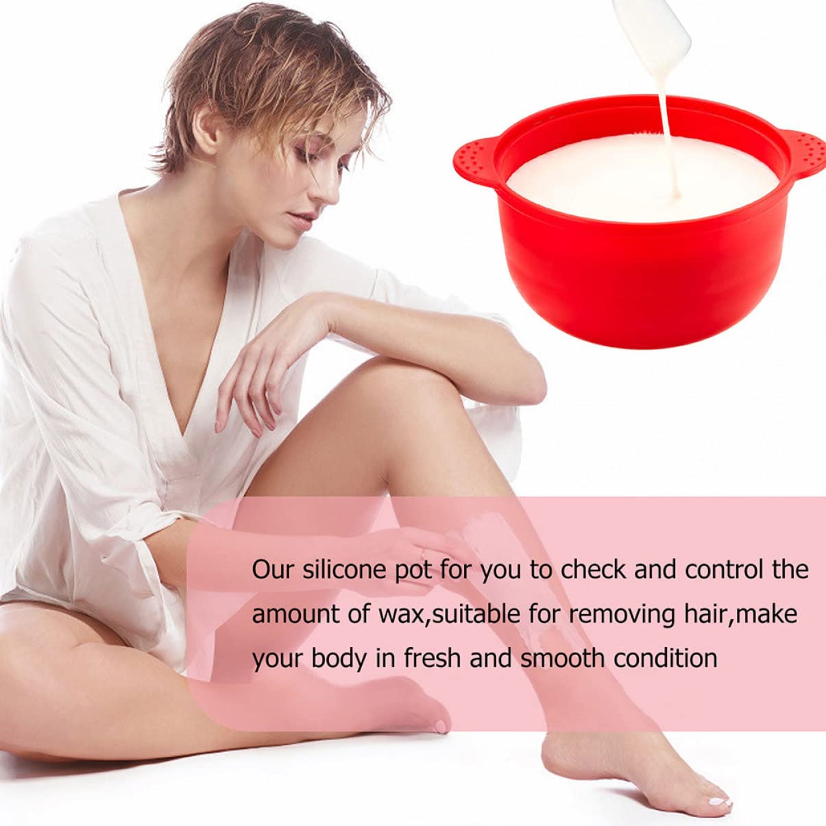 6 Pcs Silicone Wax Warmer Bowls for Hair Removal - Depilatory Wax Melting Pot, Folding Waxing Tools & Supplies - Perfect for Home Waxing, Salon Use, and DIY Beauty Treatments