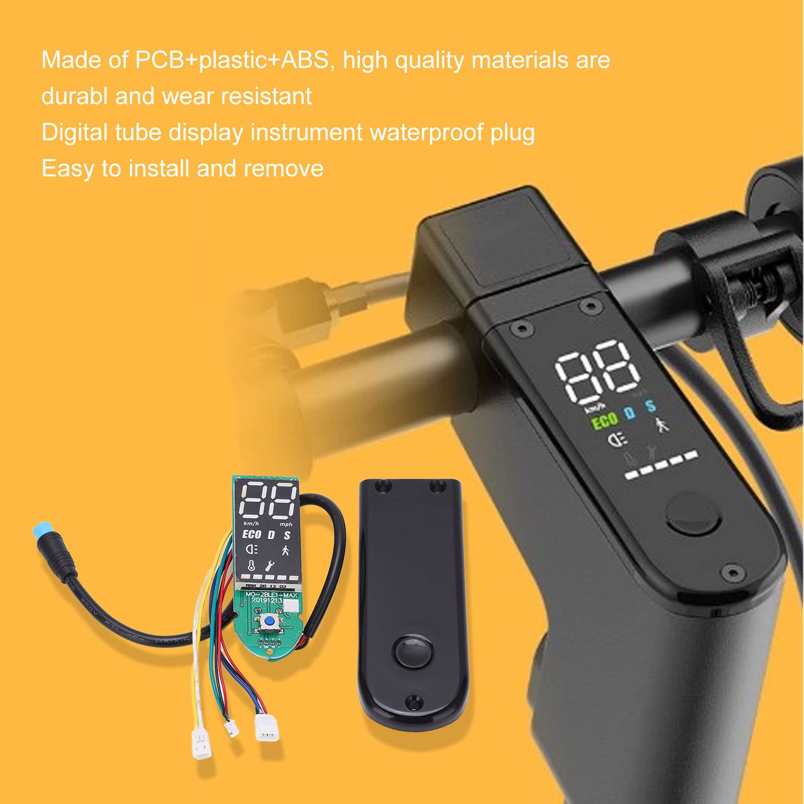 MAX G30 Electric Scooter Dashboard Protective Cover Assembly with Bluetooth Digital Display - Includes Screw & Wrench Kit | Weatherproof & Shockproof for Commuting, Outdoor Riding & Urban Travel