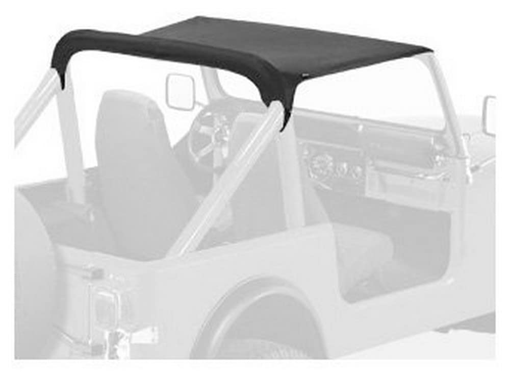 Bestop 5251815 Black Denim Targa-Style Strapless Bikini Top for 1980-1986 Jeep Wrangler CJ7 - Convertible Summer Driving & Off-Road Adventure Accessory