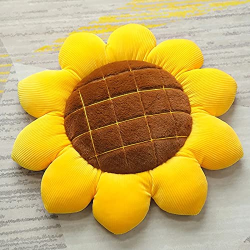 MBVBN Sunflower Plush Throw Pillow - 27.5 Inch Decorative Cushion for Sofa, Bed, Dorm - Soft Sunflower Home Decor Accent Pillow for Living Room, Nursery & Office
