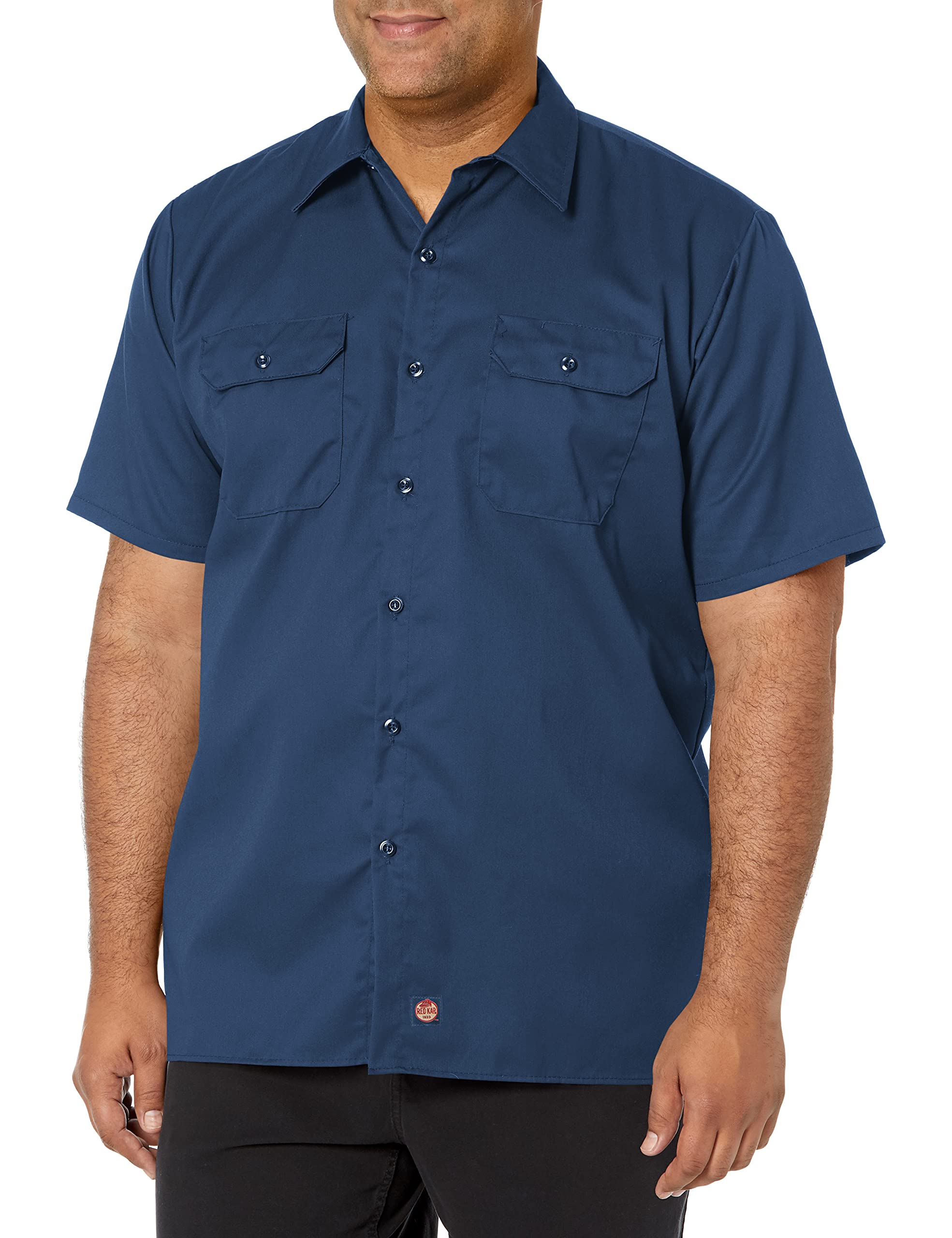 Red Kap Men's Durable Work Shirt - Heavy Duty Utility Uniform for Construction, Mechanics & Industrial Workers