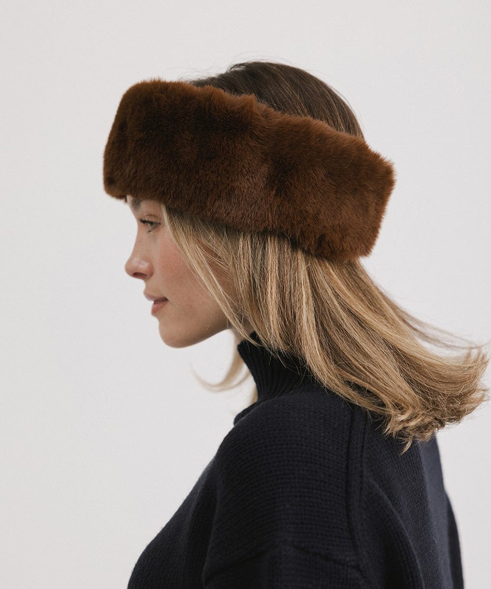 Margot Faux Fur Headband for Women - Soft Winter Head Wrap, Fashionable Hair Accessory for Cold Weather, Outdoor Activities and Stylish Outfits