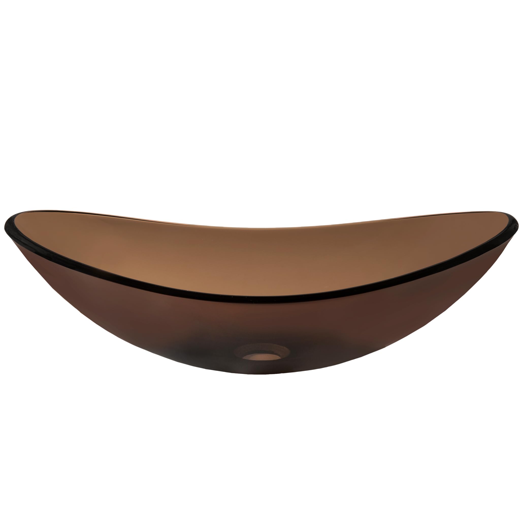 Novatto TIS-324T BABBUCCIA Modern Glass Vessel Bathroom Sink - Round Above Counter Basin for Vanity, Powder Room & Luxury Bathroom Decor