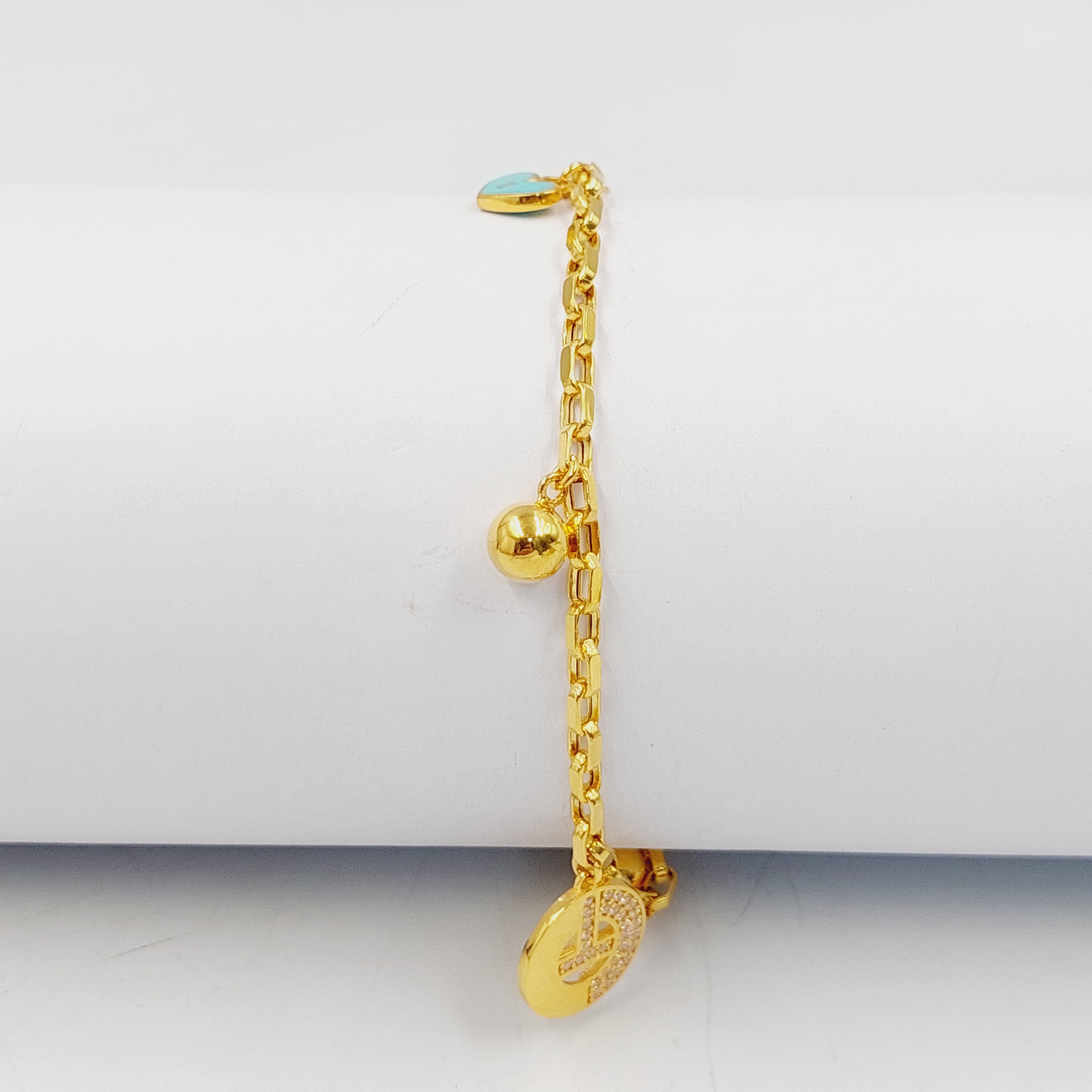 Enameled & Zircon Studded Dandash Bracelet for Women - Elegant Fashion Jewelry Gift for Party, Wedding & Special Occasions