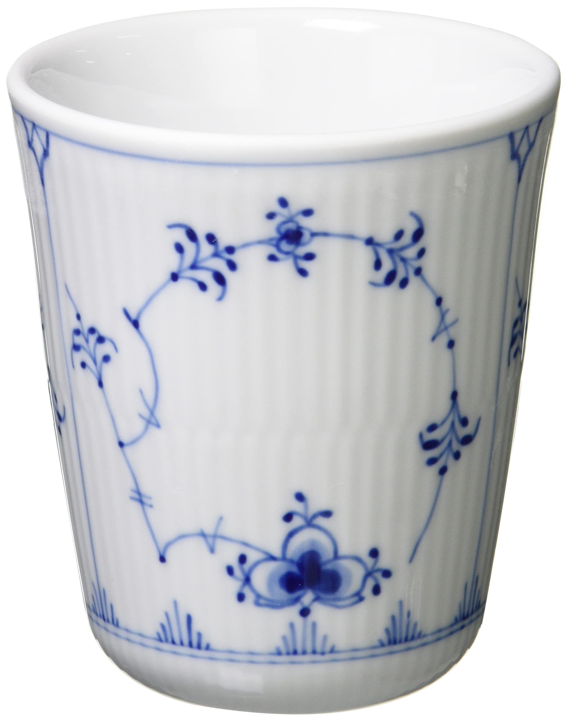 Royal Copenhagen 1024749 Blue Fluted Plain Style Coffee Cup - 10.1 fl oz (300 ml) Fine Porcelain Tea Cup - Elegant Wedding Gift & Housewarming Present for Bridal Shower, Anniversary or Home Decor