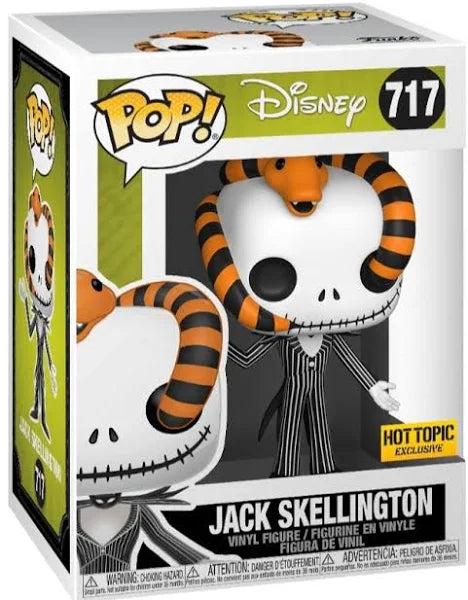 Disney Jack Skellington Funko Pop! Vinyl Figure (Hot Topic Exclusive #717) - Perfect for Halloween Decor, Disney Collectors & Pop Culture Fans