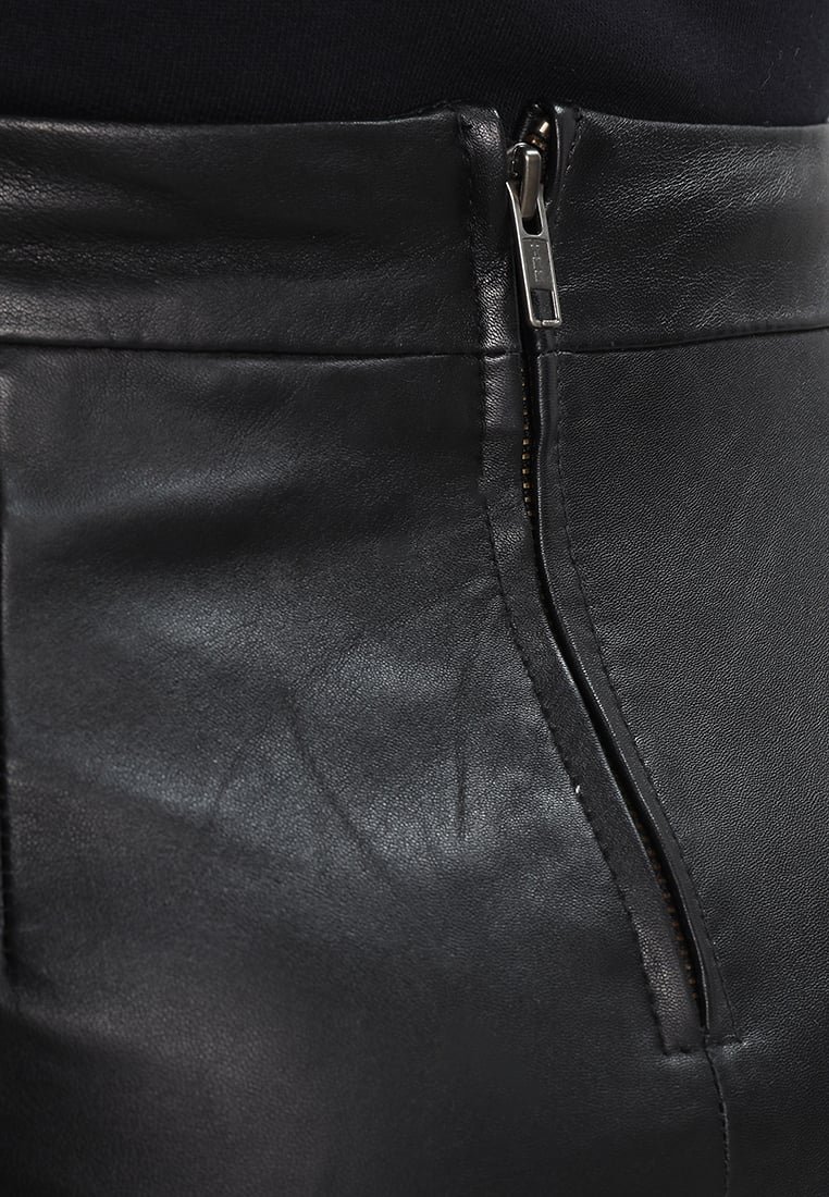 Genuine Sheepskin Leather Short Skirts for Girls - Black Matte Style | Perfect for School, Parties & Casual Wear | Available on Amazon
