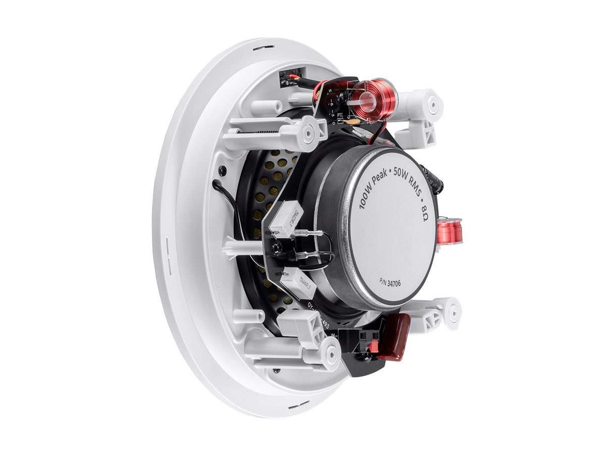 Monoprice Caliber 6.5 Inch Slim Bezel In-Ceiling Speakers - 2-Way Fiber Woofer (Pair) - Perfect for Home Theater & Background Music Systems