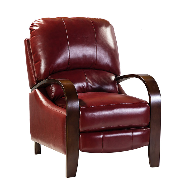 Melissa Genuine Leather Manual Recliner Chair - Handcrafted Full Grain Leather Living Room Recliner with Smooth Manual Mechanism, Perfect for Home Theater, Gaming, and Relaxation