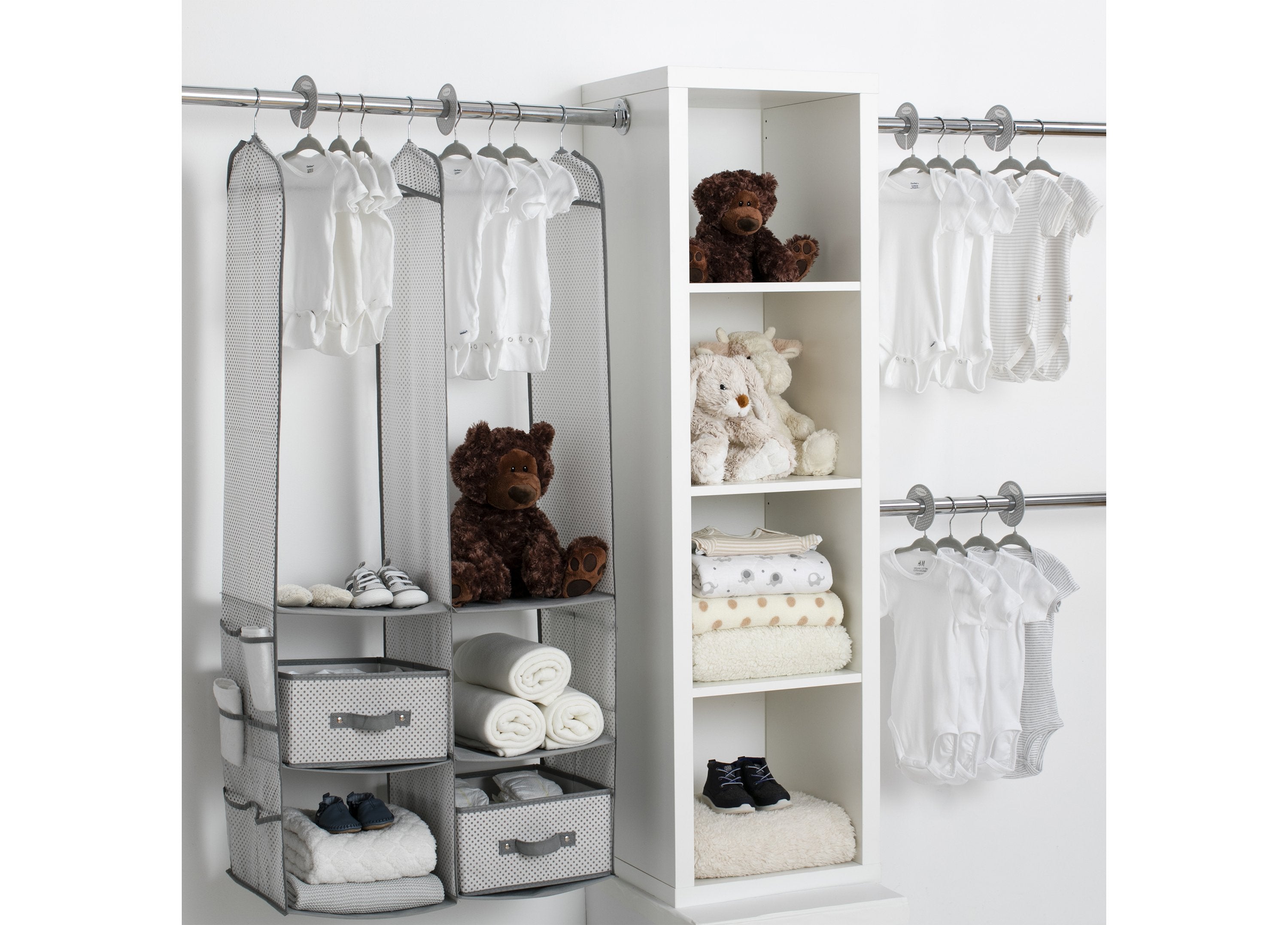 24-Piece Nursery Storage Organizer Set - Baby Clothes, Toys & Essentials Storage Bins for Nursery, Playroom & Daycare Organization