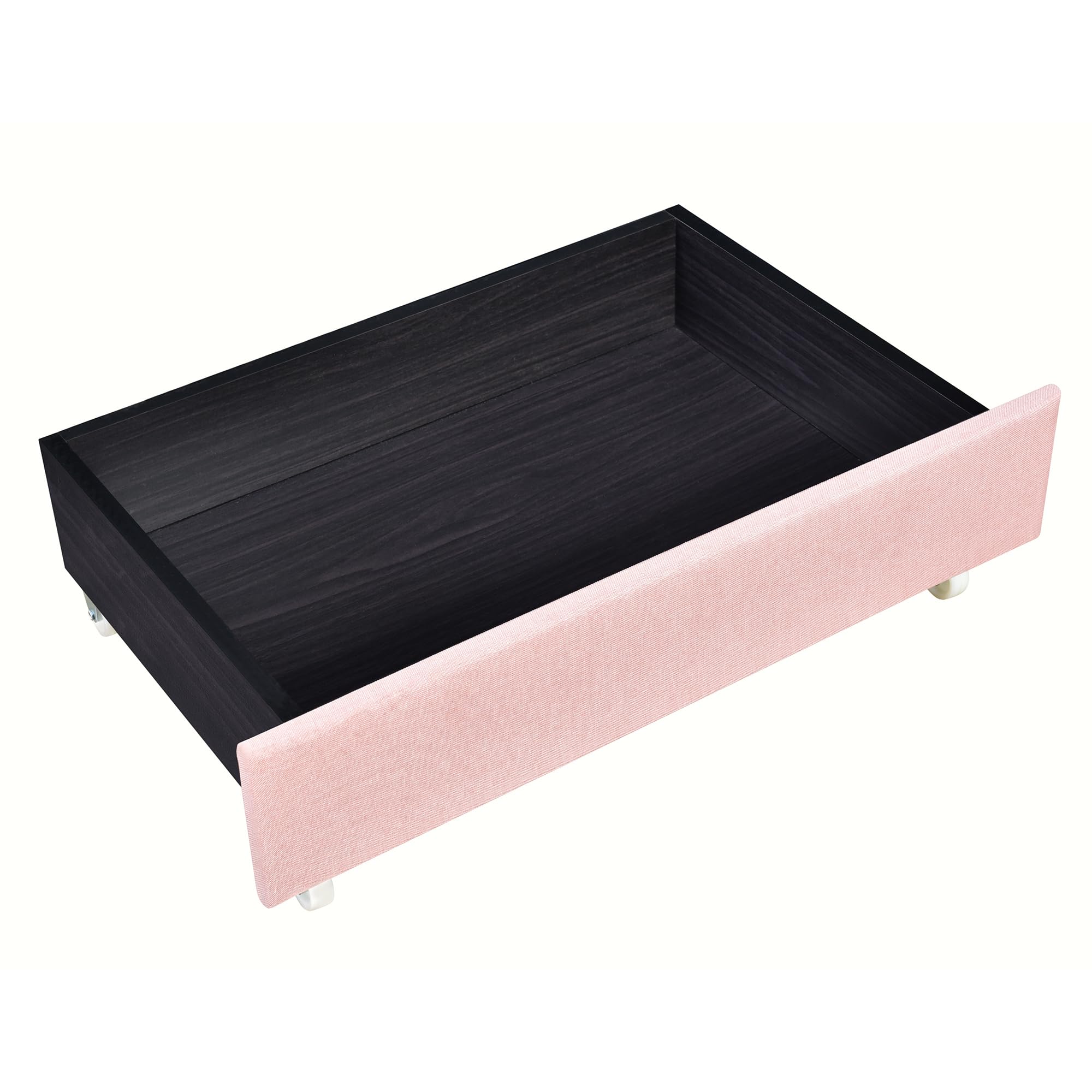 Merax Queen Size Linen Upholstered Platform Bed Frame with 2 Storage Drawers & Headboard - Pink Upholstered Bed for Teen Girls & Boys Bedroom | Modern Space-Saving Storage Solution for Small Rooms