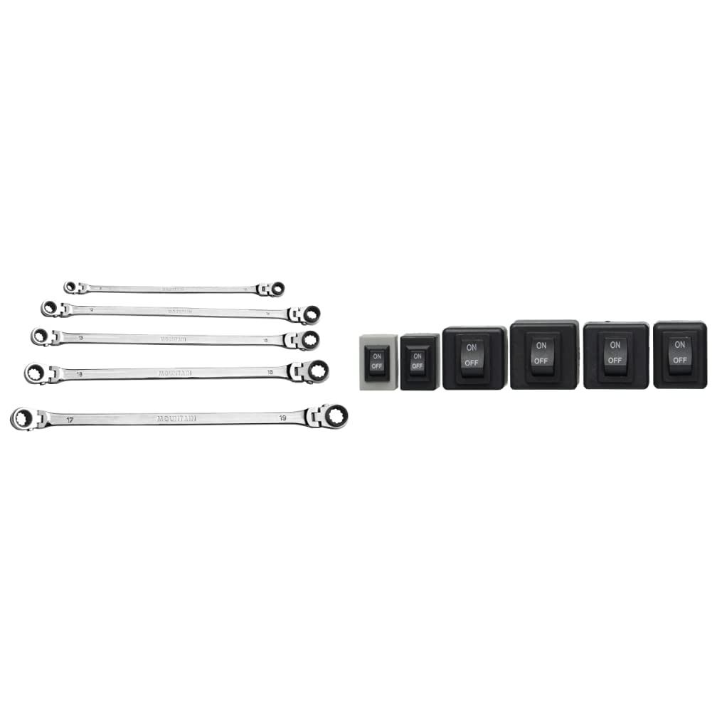 5-Piece Metric Double Box Universal Spline Reversible Ratcheting Wrench Set & IPA-9038 OBD2 Diagnostic Scan Tool - Professional Automotive Repair Kit for Mechanics and DIY Car Maintenance    (Note: Removed 