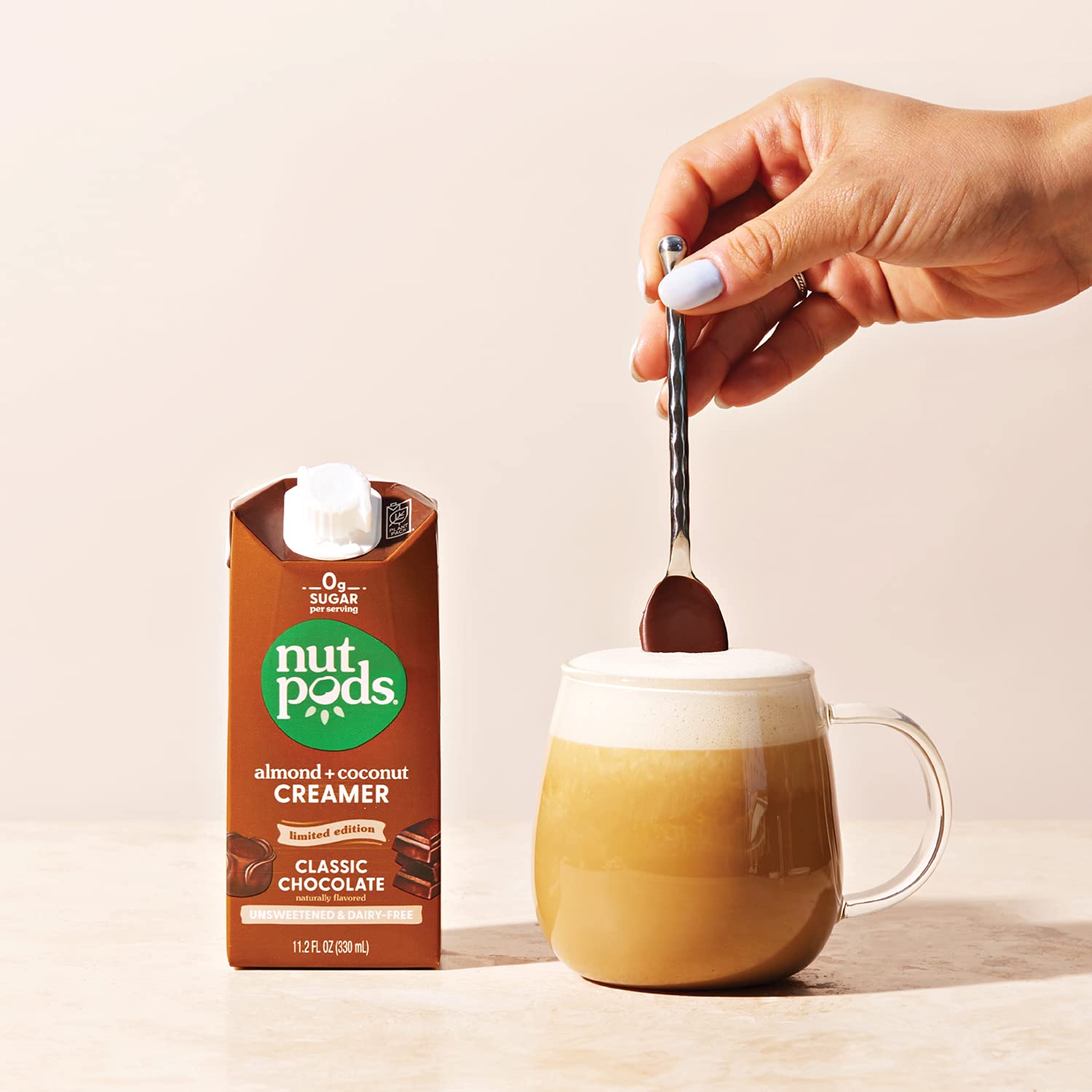 Nutpods Caramel & Classic Chocolate Non-Dairy Coffee Creamer Bundle - 4 Pack Caramel + 3 Pack Chocolate, Sugar-Free Almond Coconut Creamer for Coffee, Tea & Baking | Vegan, Keto-Friendly