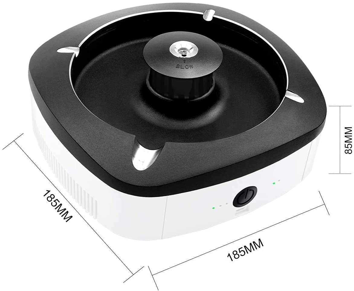 Smokeless Ashtray Air Purifier - Intelligent Desktop Air Purifier for Cigarettes & Cigars | Odor Eliminator for Home, Office & Indoor Smoking Areas | Perfect for Living Rooms, Bars & Smoking Lounges