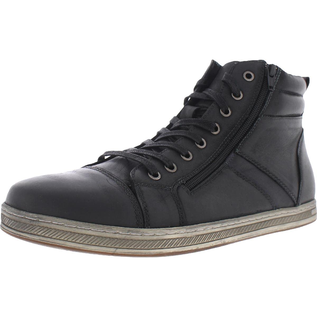 Propet Men's Lucas High-Top Sneakers - Black | Comfortable Casual Walking Shoes for Everyday Wear & Outdoor Activities