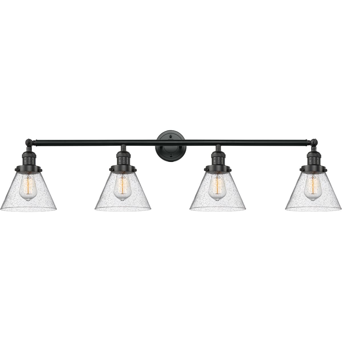 Franklin Restoration Collection 215-BK-G44-LED Black LED Bathroom Vanity Mirror with Modern Design - Perfect for Contemporary Bathrooms & Spa-Like Home Decor