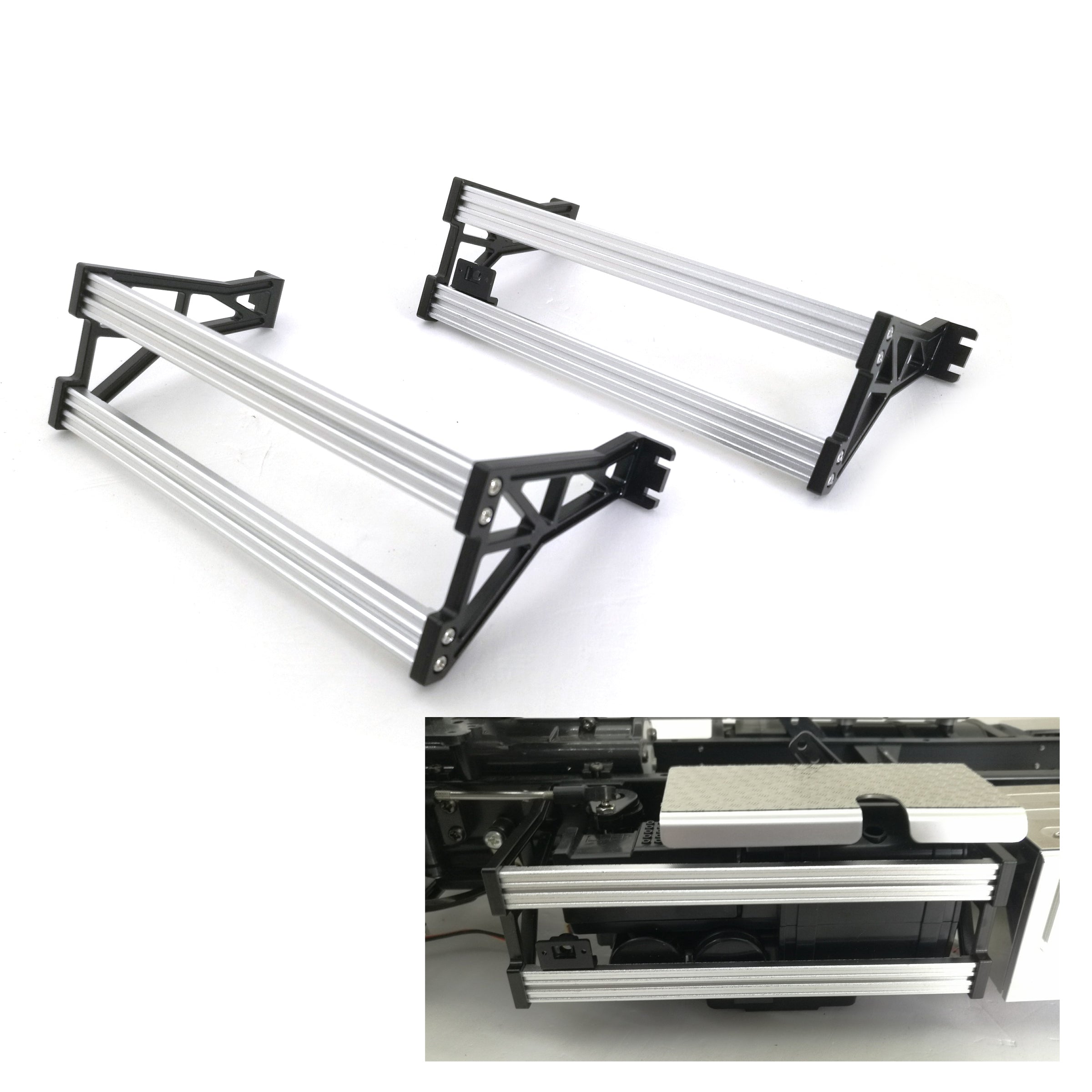 Tamiya 1:14 Scale RC Tractor Truck Metal Fender & Side Bumper Upgrade Kit - Compatible with LESU HUINA 56360 Model - Durable Off-Road Accessories for RC Construction Truck Enthusiasts | Perfect for Crawling, Trail Adventures & Display Collections