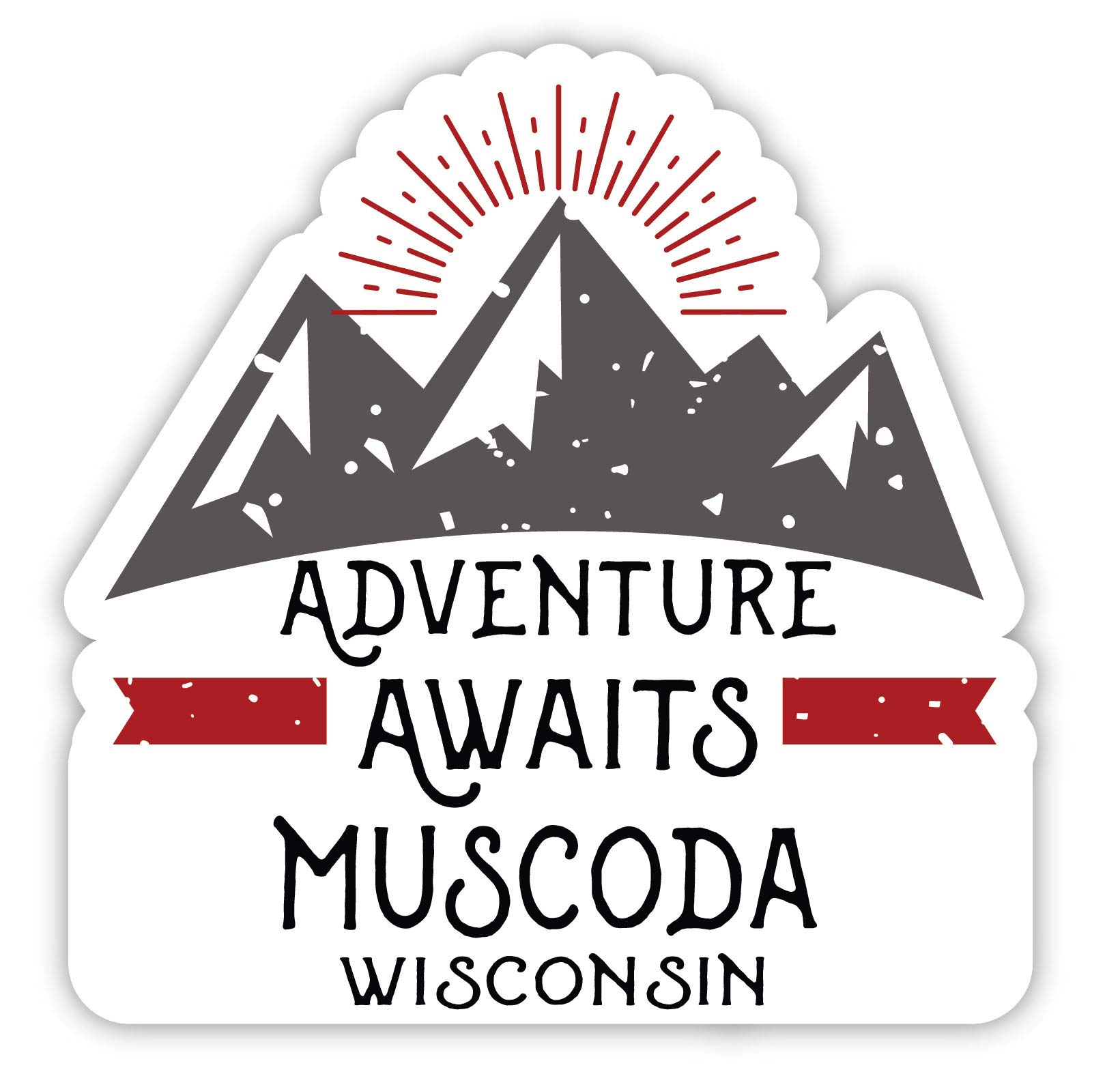 Muscoda Wisconsin Souvenir 4-Inch Fridge Magnet - Adventure Awaits Design - Perfect for Travel Memories & Home Decor