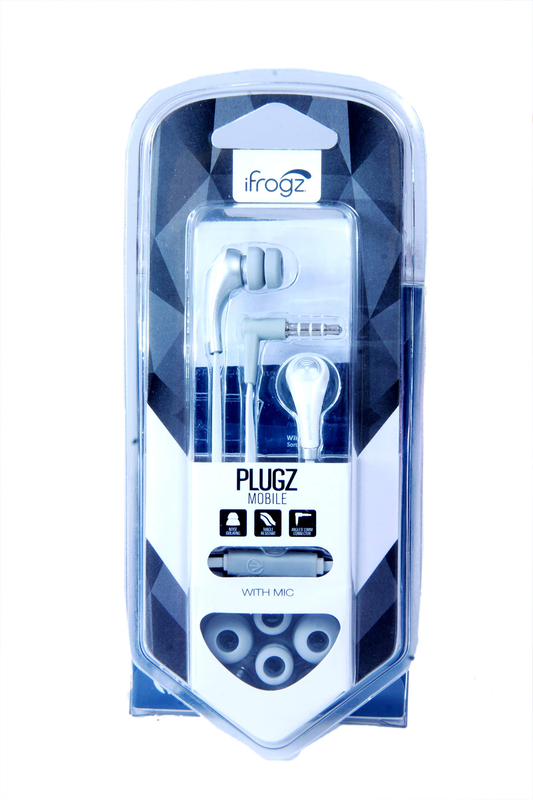 iFrogz IFPZMB-WH0 Noise Cancelling Earbuds - White Wireless Earphones for iPhone, Android & Mobile Devices - Perfect for Commuting, Workouts & Travel