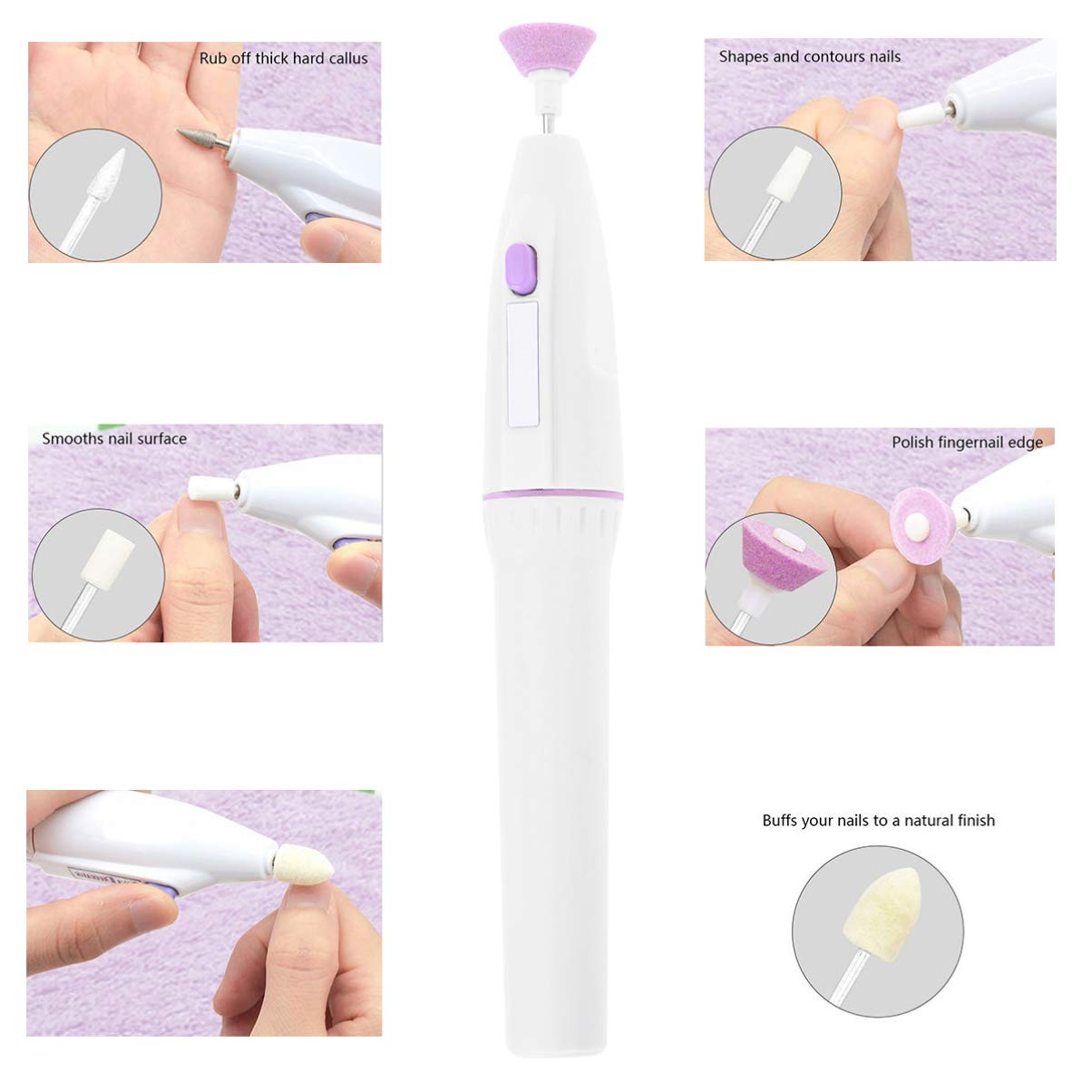 Mini Electric Nail Drill Kit - Portable Battery Powered Manicure Set for Acrylic & Gel Nails | Professional Nail Art Tools for Home & Salon Use