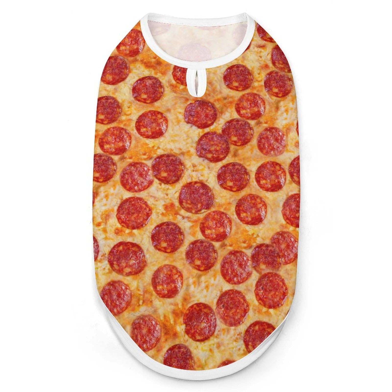 Pepperoni Pizza Pet Clothes for Small Dogs & Cats - Sleeveless Dog Outfit for Playtime