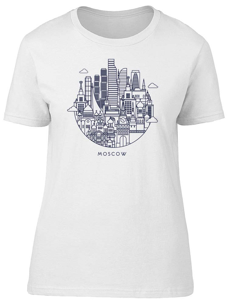 Smartprints Moscow Landscape Graphic T-Shirt for Women - Stylish & Comfortable Casual Wear for Travel, Outings & Everyday Fashion