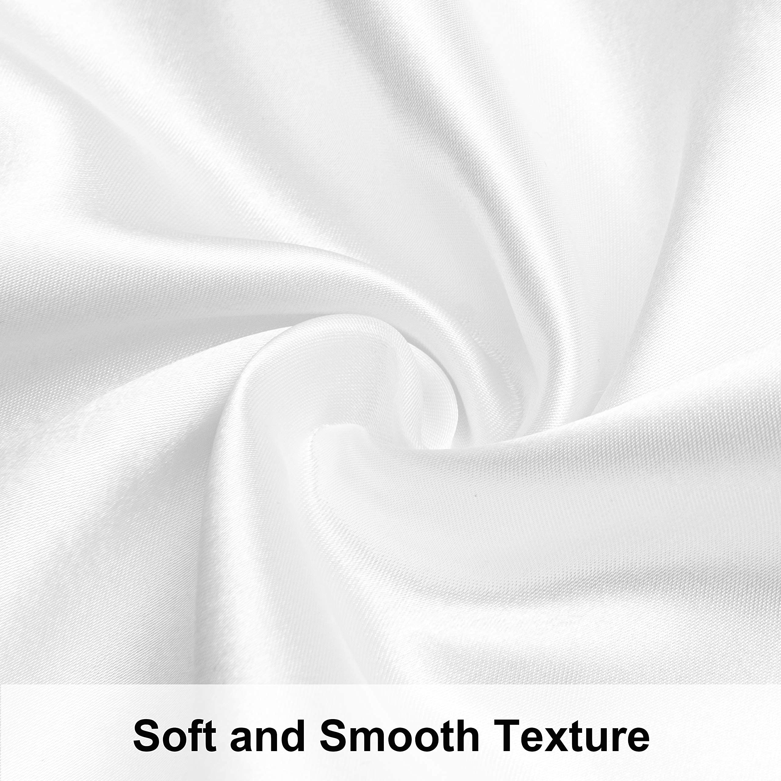 NTBAY 12 Pack Satin King Pillowcases - 20x36 Inch Luxurious Silky Pillow Covers for Hair & Skin Care, Envelope Closure, White - Perfect for Beauty Sleep, Bedroom Decor & Hotel Style Comfort