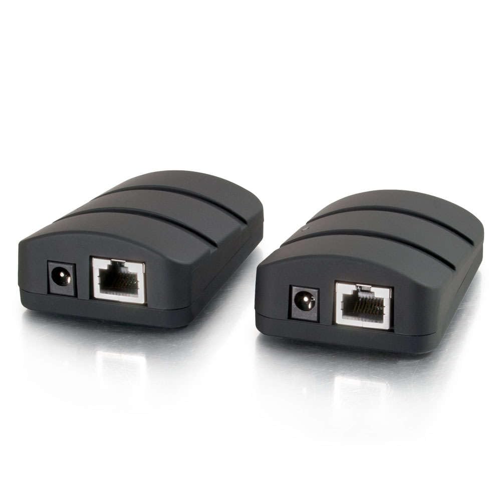 C2G Legrand USB Extender Dongle Kit - RJ45 to USB Receiver Signal Booster (Black, 1 Count) - Extend USB Devices Up to 150ft Over Ethernet - Perfect for Home Office, Gaming & Remote Work Setups