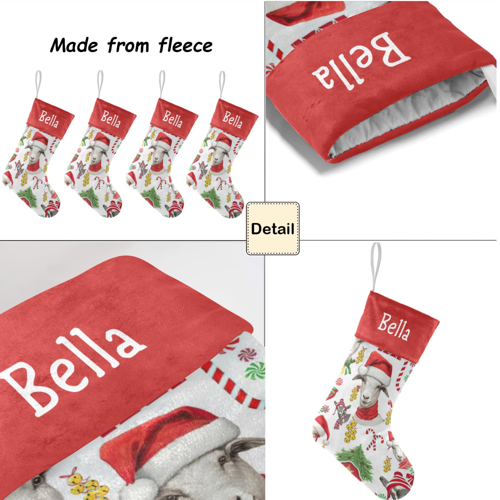 Personalized Christmas Stockings with Name - Custom Xmas Gift for Boys, Girls & Pets (17.52 x 7.87 Inch) - Holiday Decor for Fireplace, Bedroom & Christmas Tree    (Note: This optimized title includes:   1. SEO-friendly keywords like 