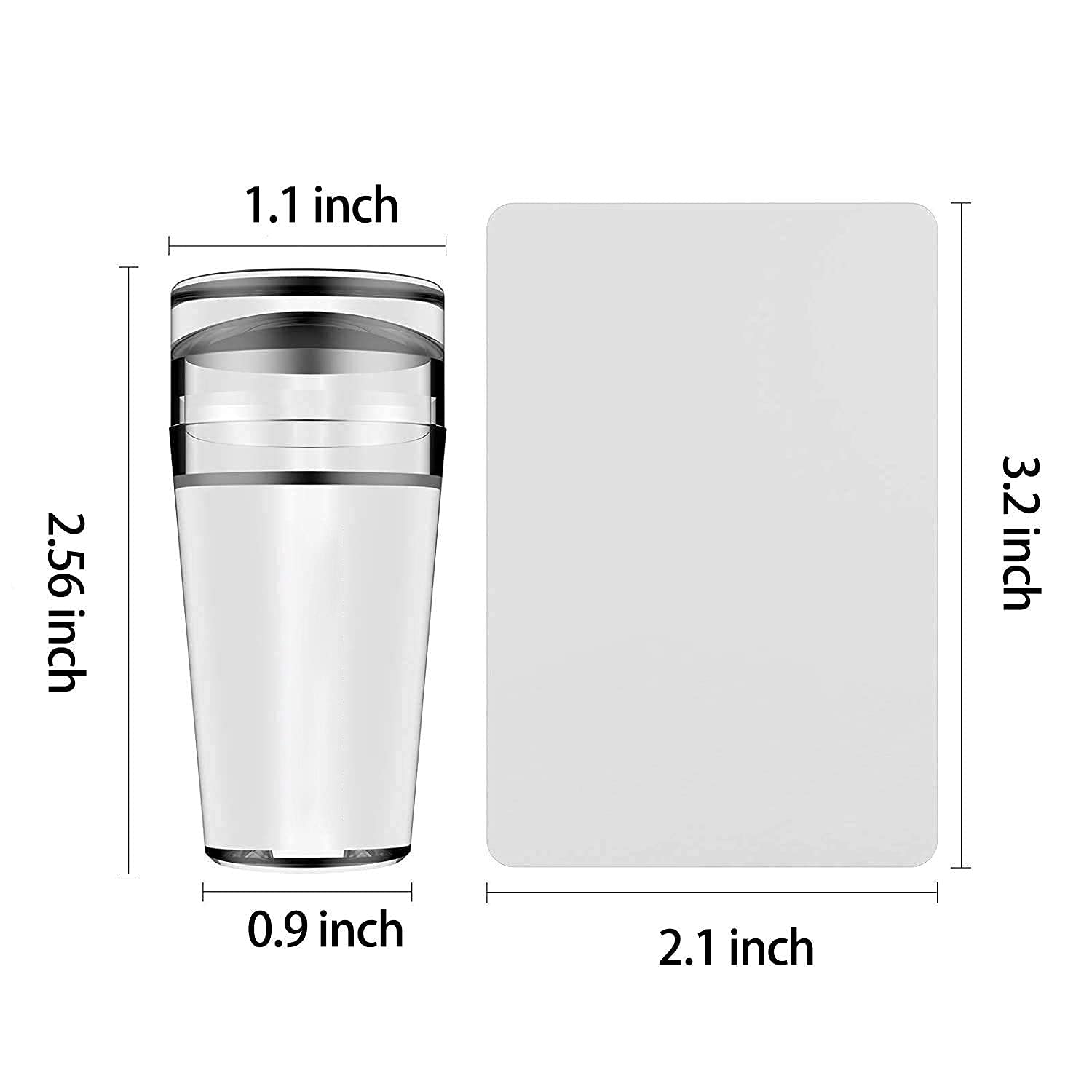 Clear Silicone Nail Art Stamper with Scraper - Transparent French Manicure Stamping Jelly for Precise DIY Nail Designs | Perfect for Home Salon, Professional Nail Art, and French Tip Manicures