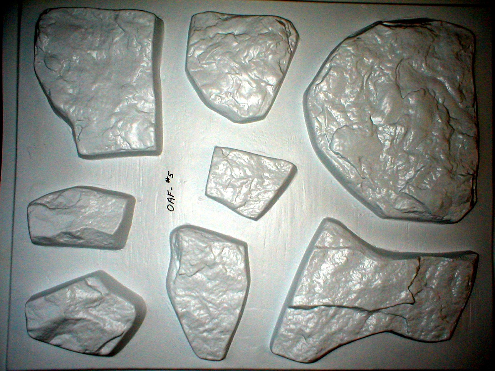 5-Piece Large Flagstone and Fieldstone Mold Set OAF-02 - Perfect for DIY Garden Paths, Patio Stones, and Landscape Projects