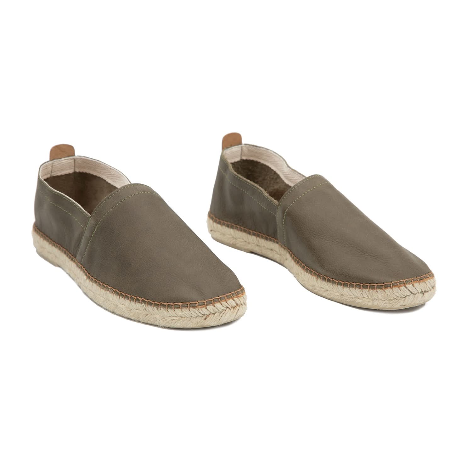 Premium Men's Leather Flat Espadrilles - Comfortable Casual Shoes for Summer & Beach - Marc Collection | Perfect for Vacation, Walking & Outdoor Activities