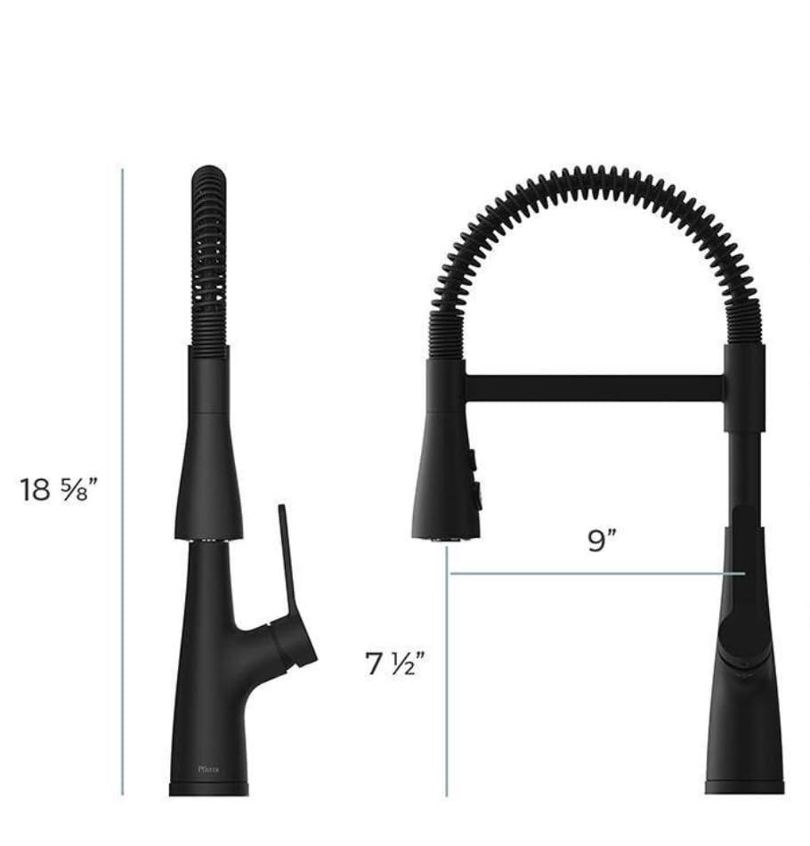 InArt Single Lever Kitchen Sink Faucet - 360° Swivel Black Stainless Steel Water Tap with High Arc Spout for Modern Home, Restaurant & Commercial Use